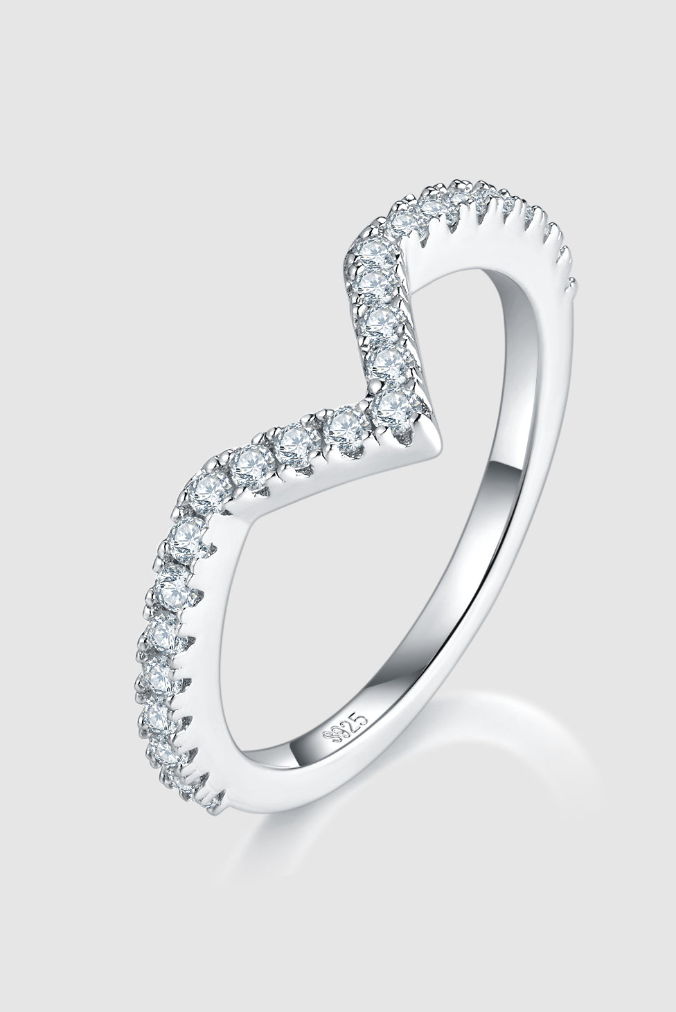 1 Carat Moissanite 925 Sterling Silver Double Layered Ring Accessories