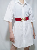Geometric Buckle Elastic Wide Belt 