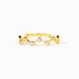 18K Gold-Plated 925 Sterling Silver Zircon Ring 