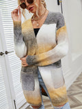 Angel Wings Full Size Pocketed Open Front Gradient Cardigan 