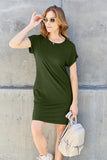 Basic Bae Full Size Round Neck Short Sleeve Dress with Pockets 
