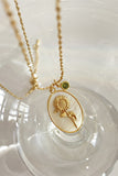 Flower Shell Pendant Copper Necklace 