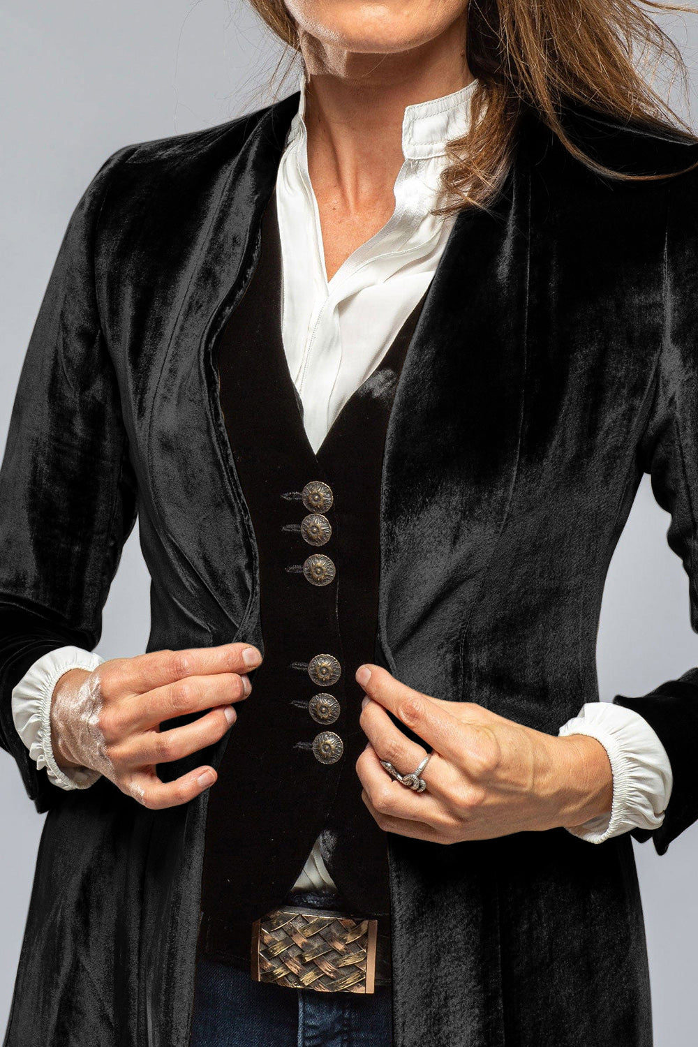 Slit Back Open Front Cardigan 