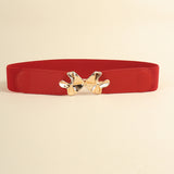 Alloy Buckle Elastic Belt 