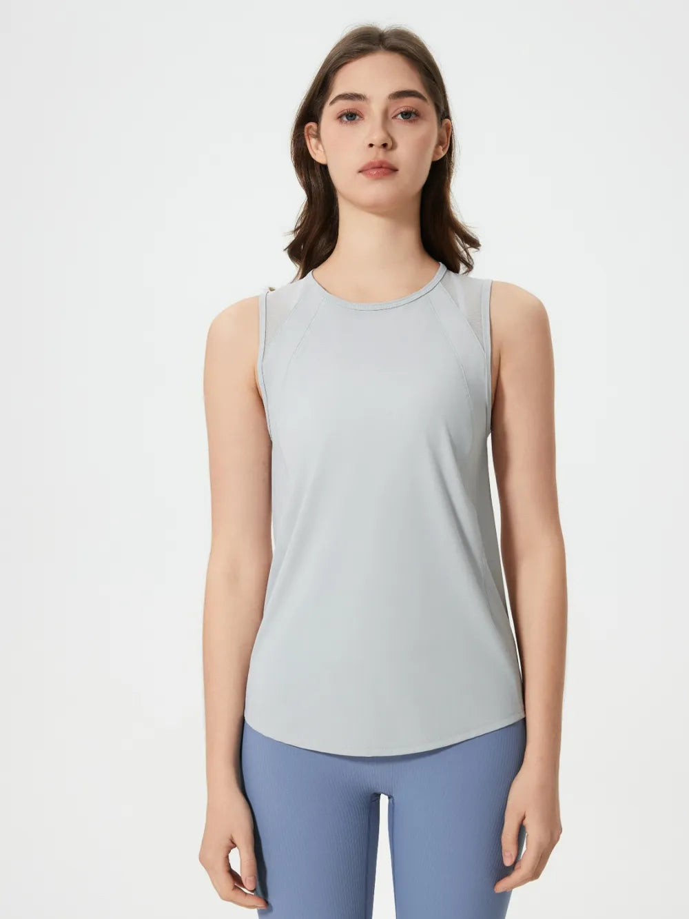 Millennia Cutout Back Round Neck Active Tank 
