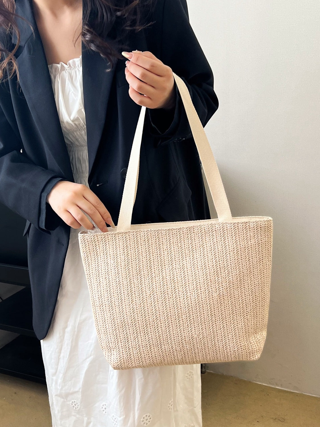 Straw Woven Tote Bag 