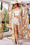 BiBi Floral Side Slit Longline Cardigan 