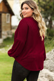 Plus Size Round Neck Dropped Shoulder T-Shirt 
