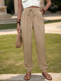 Perfee Textured High Waist Joggers 