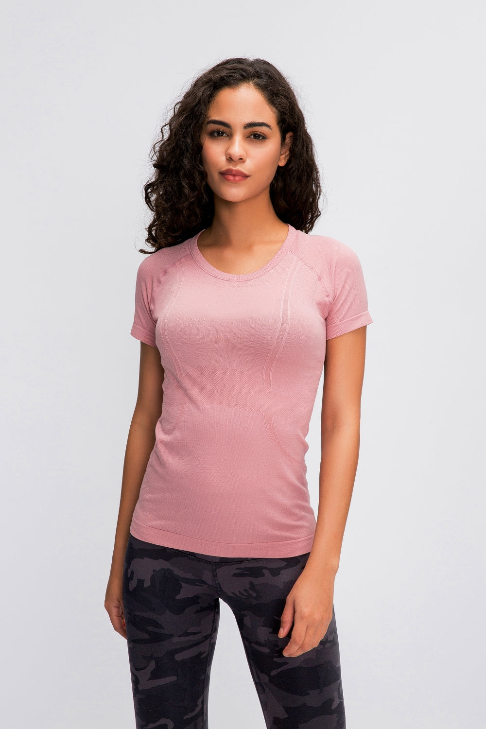 Millennia Round Neck Short Sleeve Active T-Shirt 