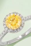 1 Carat Moissanite 925 Sterling Silver Halo Ring 