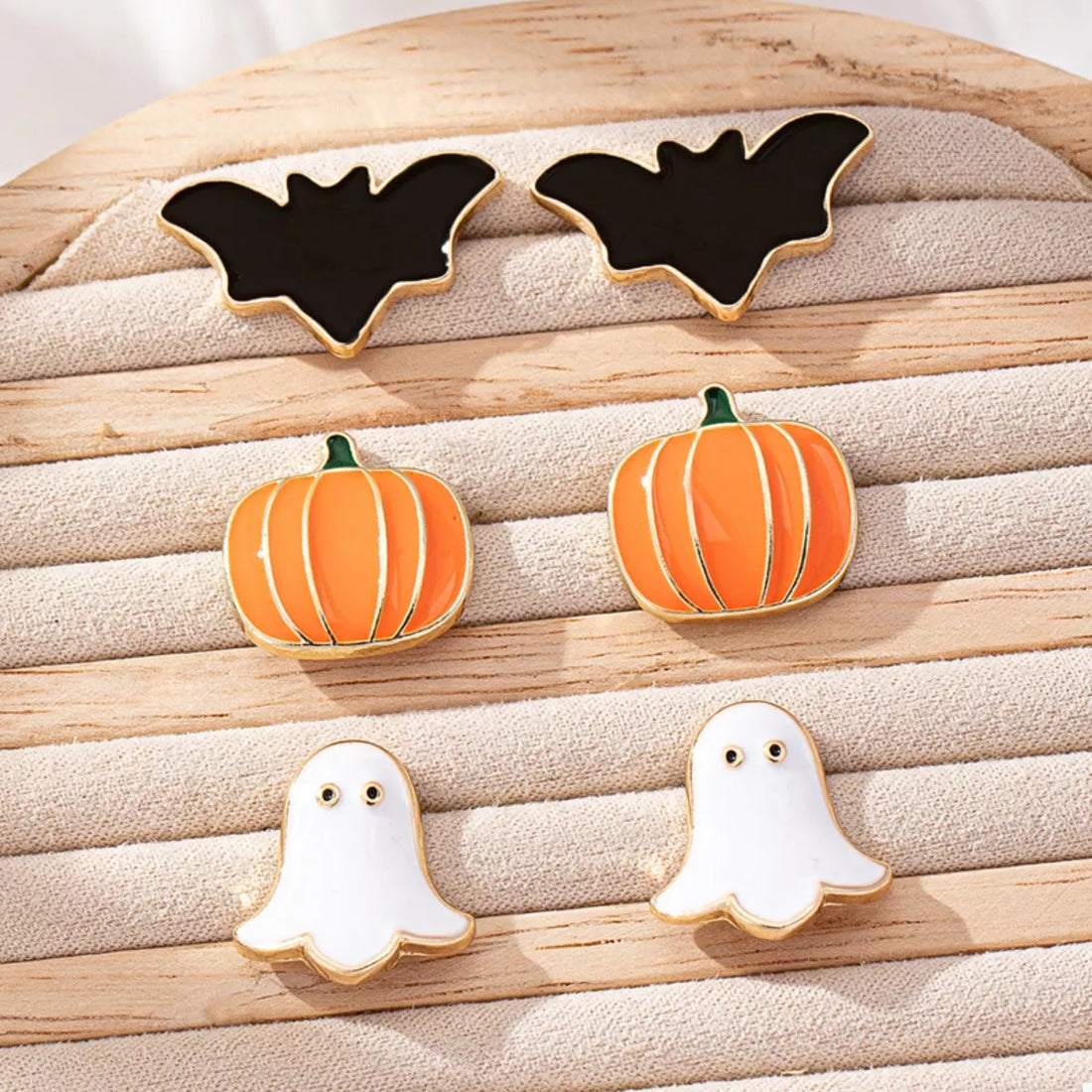 3-Pair Halloween Stud Earrings 