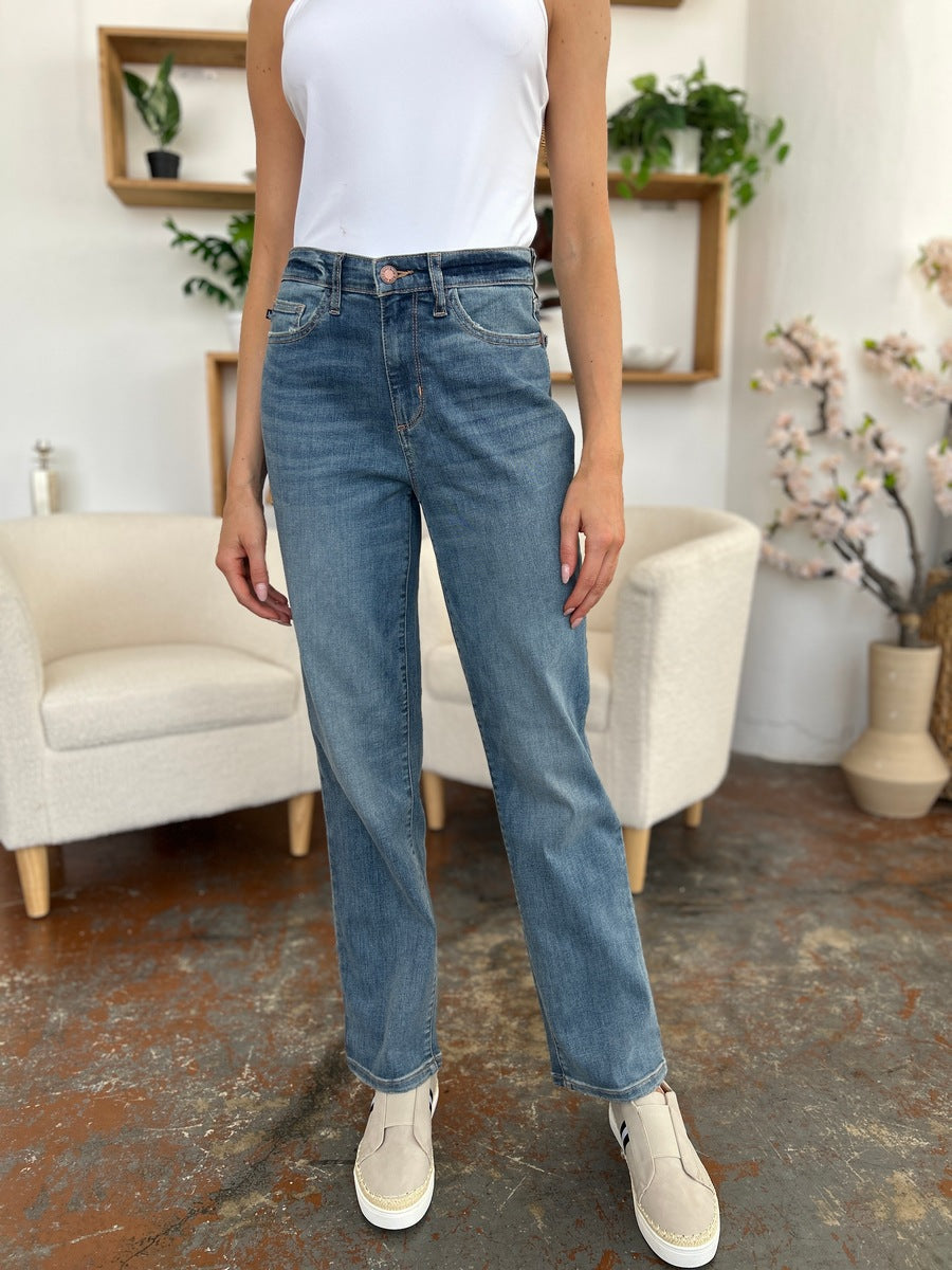 Judy Blue Full Size High Waist Straight Jeans 