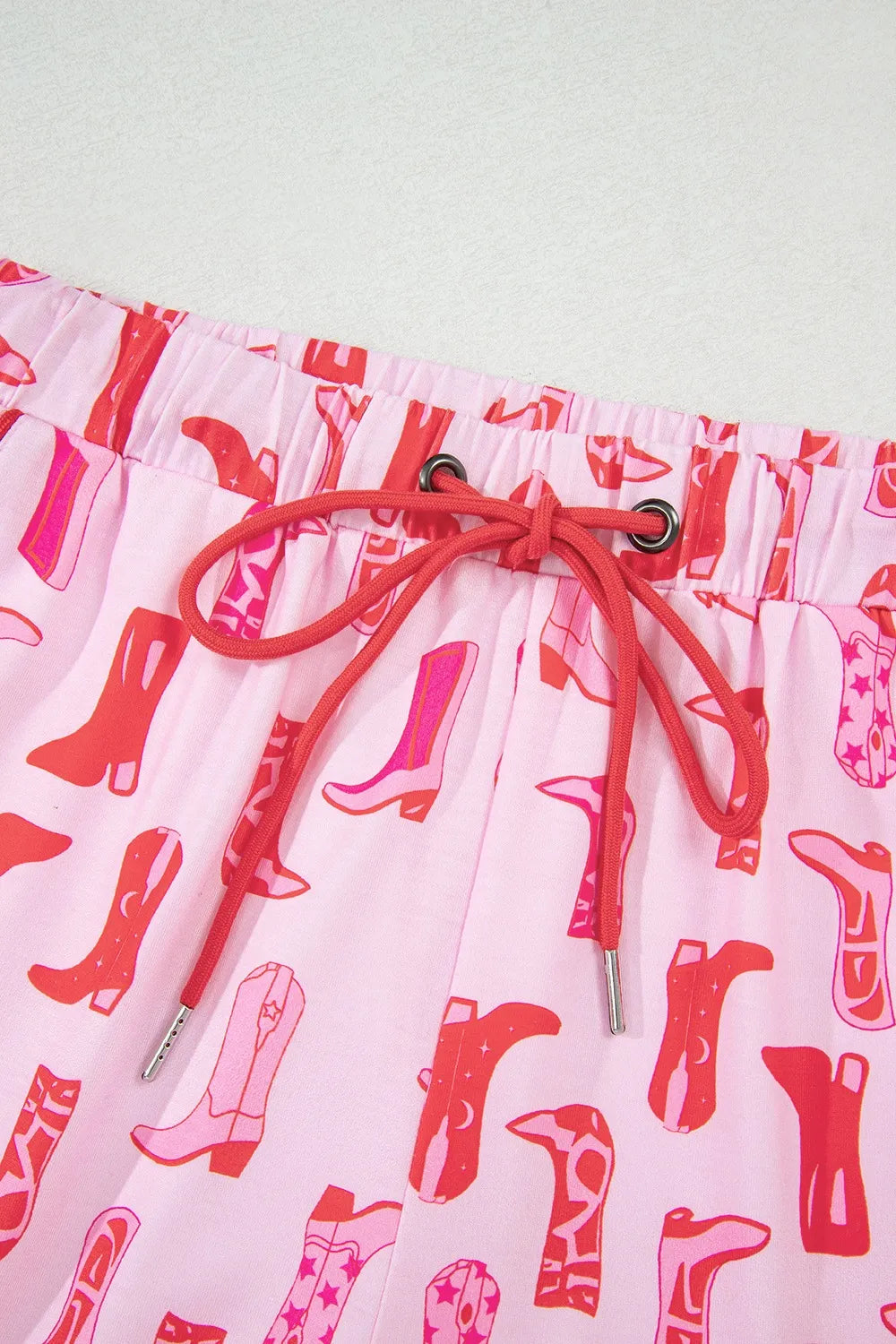 Cowgirl Boots Printed Shirt and Shorts Set Lingerie & Nightwear