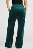 Drawstring Elastic Waist Straight Leg Pants 