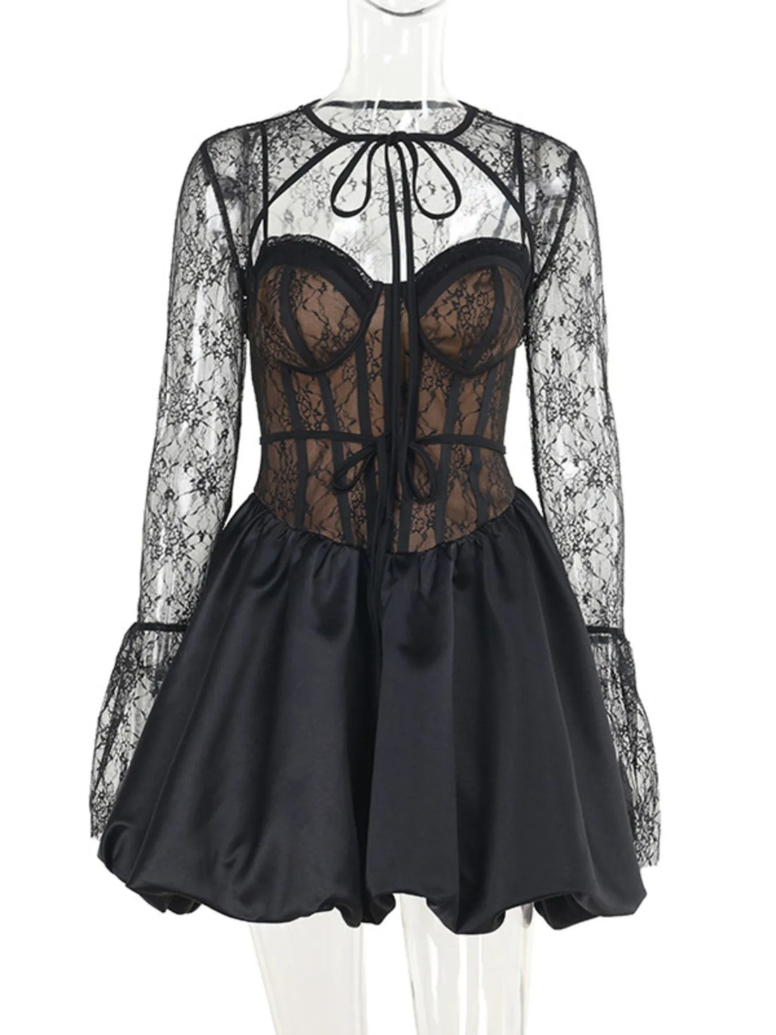 Sweetheart Neck Lace Dress and Cover Up Set Two Piece Dresses