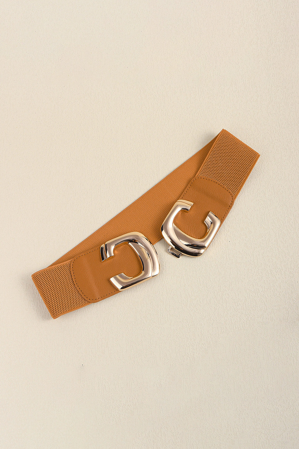 Zinc Alloy Buckle Elastic Wide Belt 