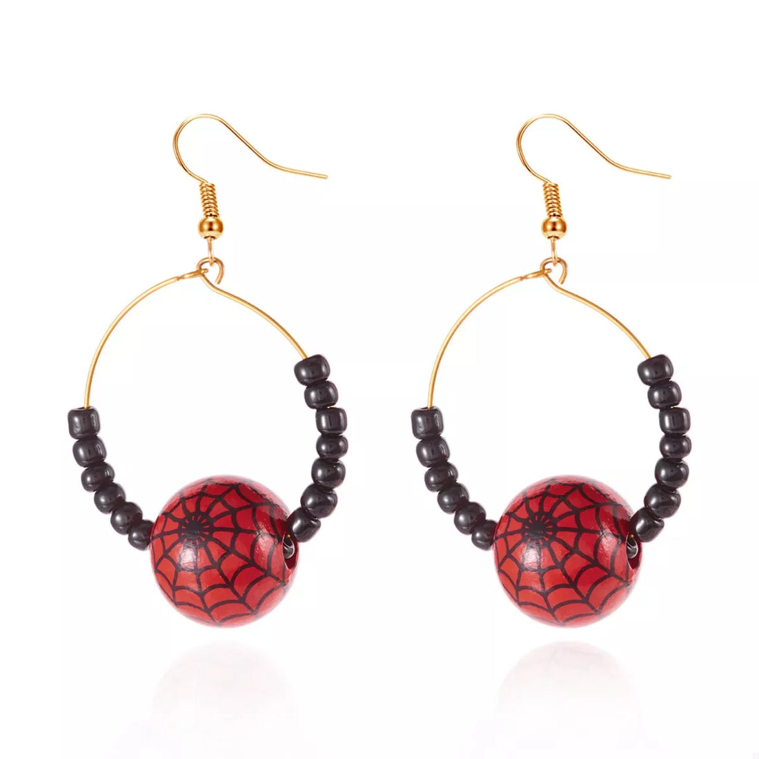 18K Gold-Plated Halloween Bead Earrings 