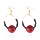 18K Gold-Plated Halloween Bead Earrings 