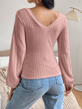 Honey V-Neck Long Sleeve T-Shirt 