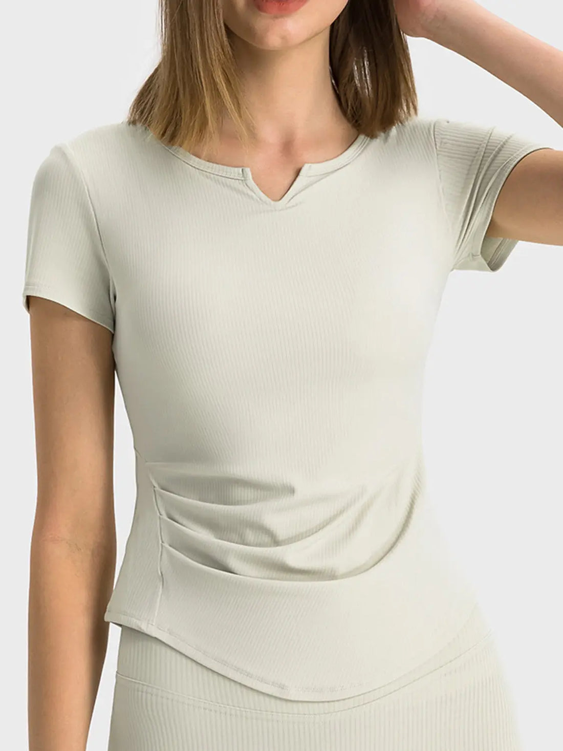 Millennia Notched Short Sleeve Active T-Shirt 