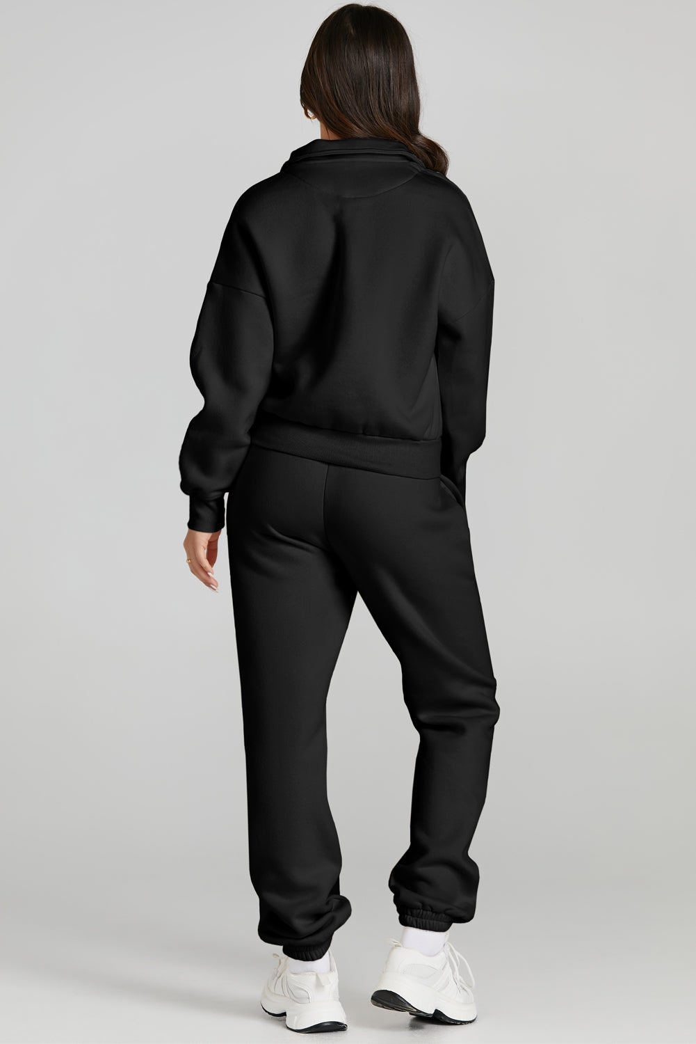 Quarter Zip Top and Drawstring Pants Active Set 