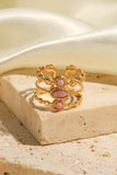 Triple-Layered Stainless Steel Open Ring 