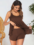 Scoop Neck Top and Shorts Lounge Set Lingerie & Nightwear