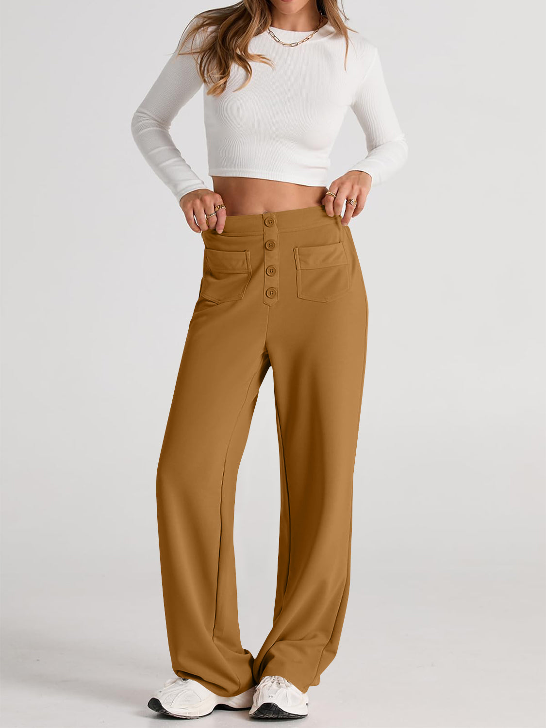 High Waist Wide Leg Pants Pants