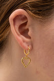 Heart Stainless Steel Drop Earrings 