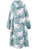 Fuzzy Pocketed Long Sleeve Hooded Lounge Dress Lingerie & Nightwear