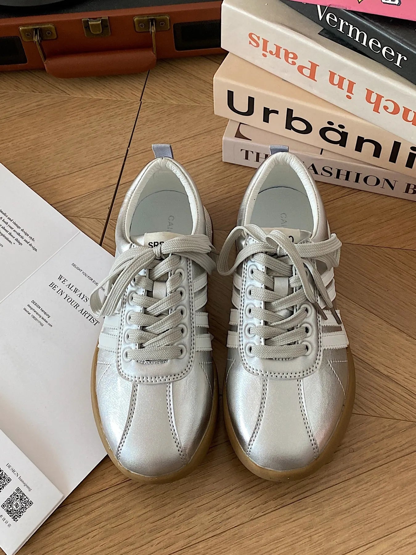 Striped Lace Up Sneakers 