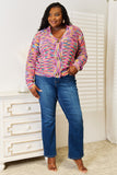 Angel Wings Woven Right V-Neck Long Sleeve Cardigan 