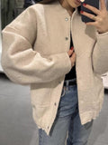 Full Size Snap Down Drop Shoulder Jacket 