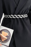 1.2" Width Acrylic Curb Chain Belt 