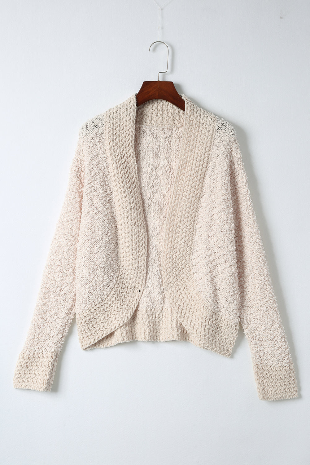 Solid Color Open Front Cardigan 