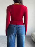 Devine Button Up Long Sleeve T-Shirt 