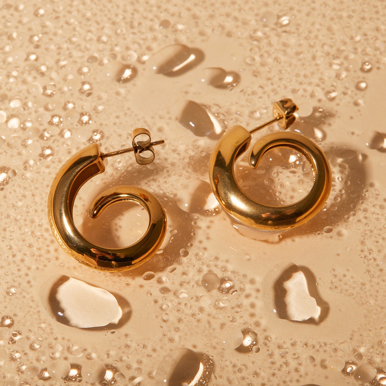 18K Gold-Plated Stainless Steel Earrings 