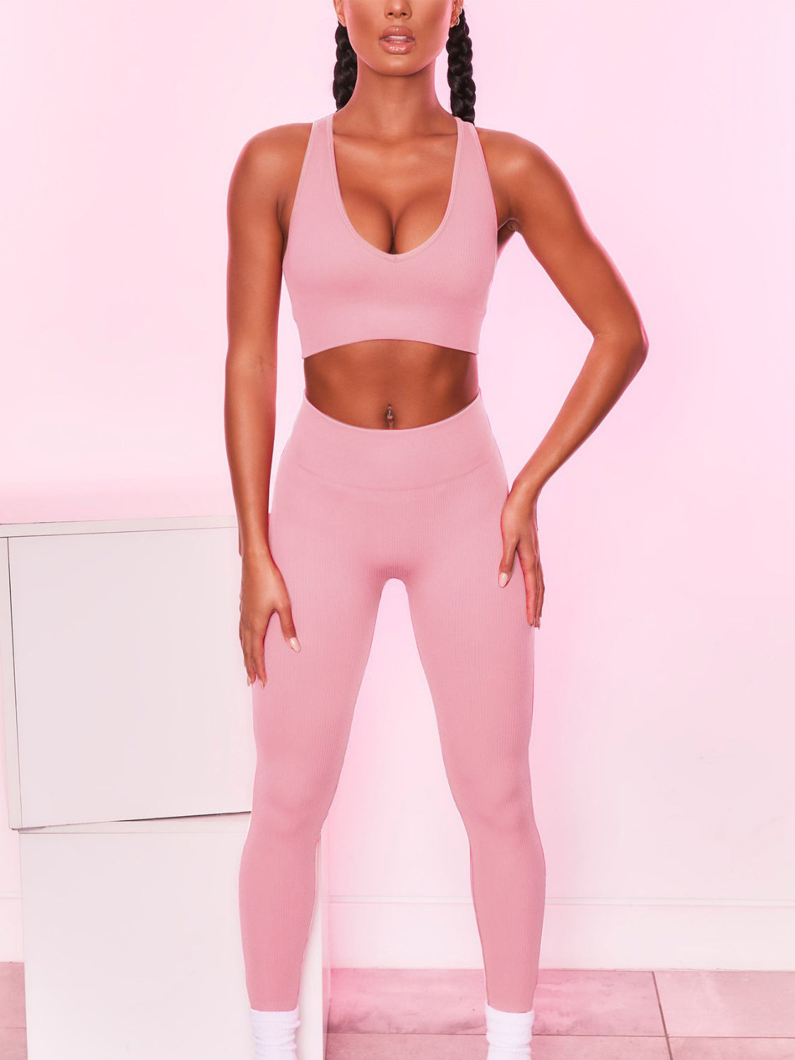 Scoop Neck Wide Strap Active Bra 