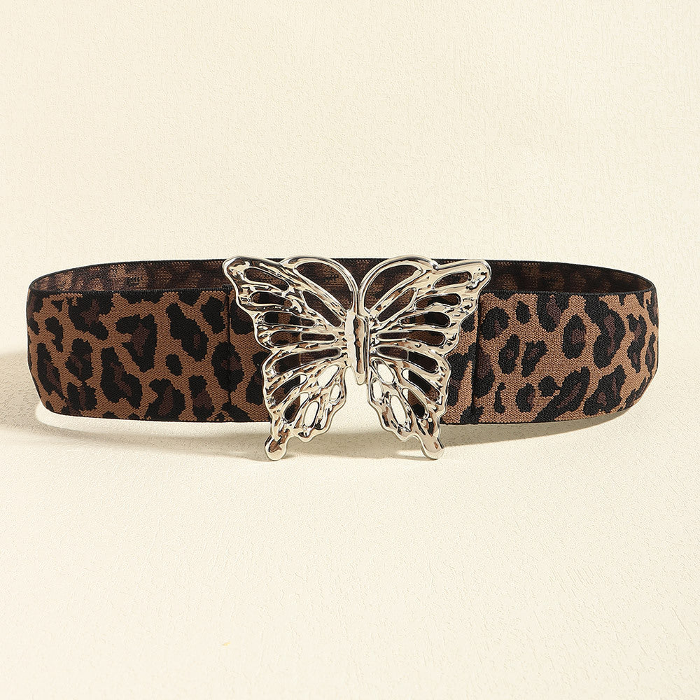 Butterfly Alloy Buckle Elastic Belt 