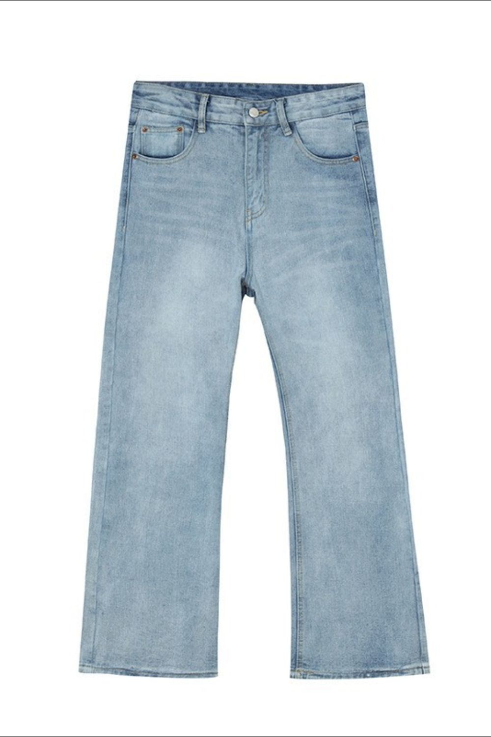 Mid Rise Jeans with Pockets 