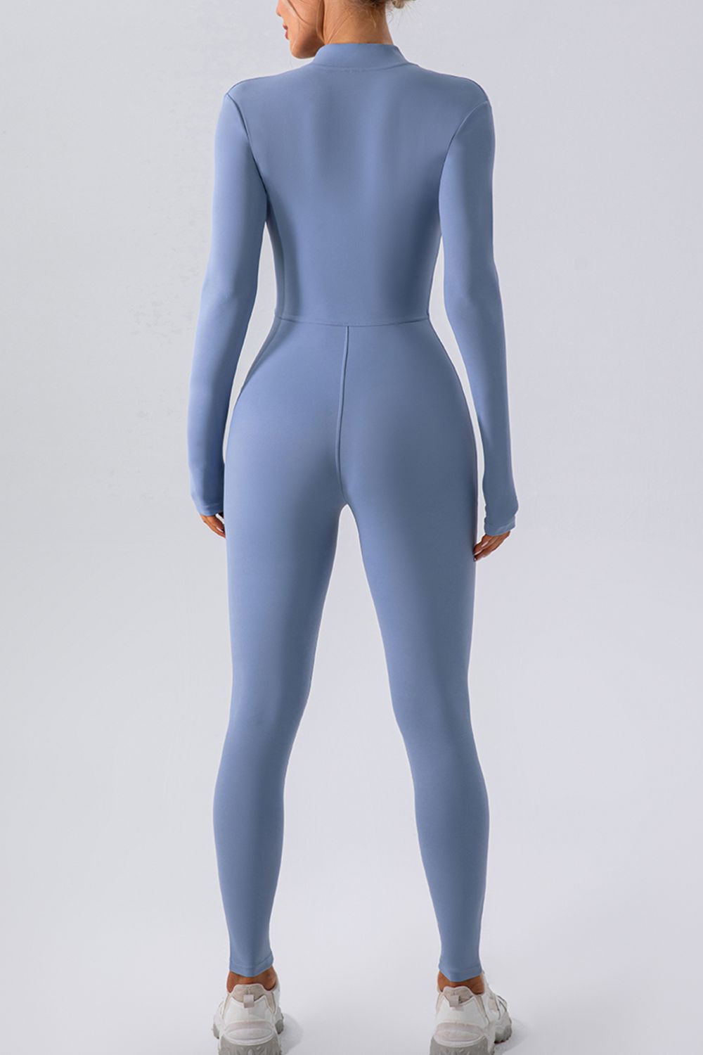 Half Zip Mock Neck Active Jumpsuit 