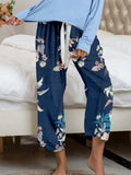Round Neck Top and Printed Pants Lounge Set Lingerie & Nightwear