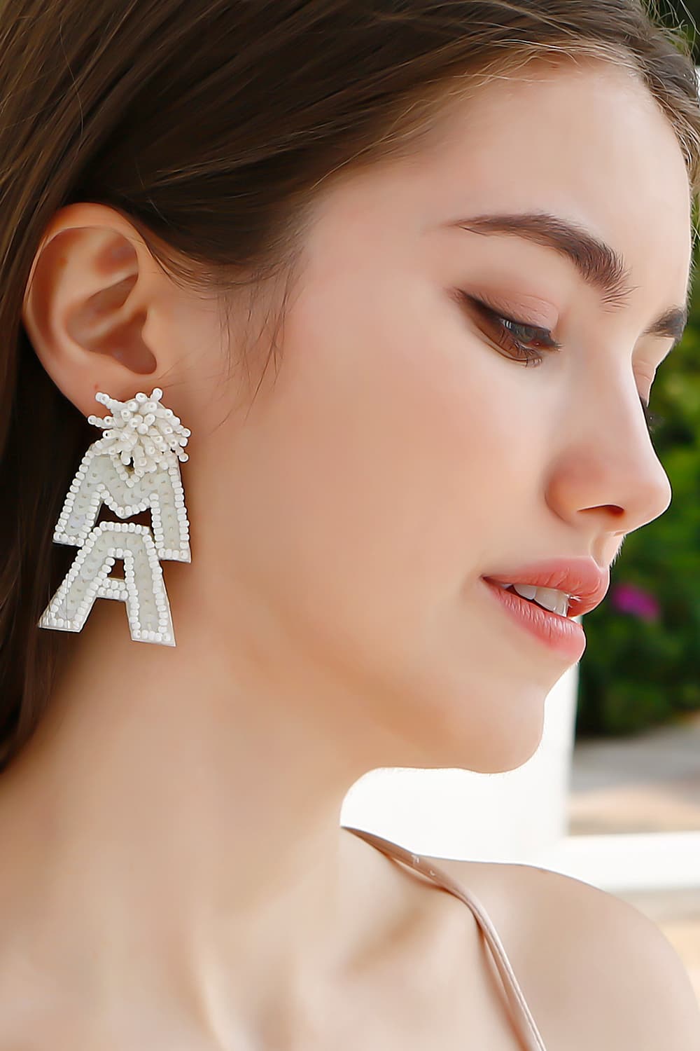 MAMA Beaded Dangle Earrings 