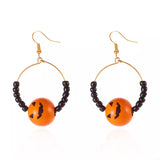 18K Gold-Plated Halloween Bead Earrings 