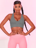 Scoop Neck Wide Strap Active Bra 