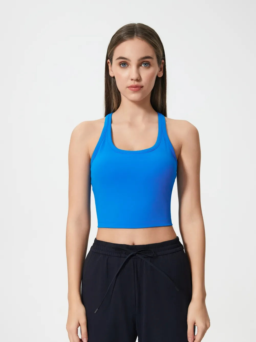 Millennia Scoop Neck Active Tank with Detachable Chest Pads 