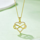 Moissanite 925 Sterling Silver Heart Shape Necklace 