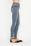 Judy Blue Full Size Tummy Control Vintage Wash Hem Destroy Skinny Jeans 
