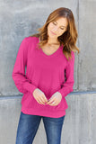 Basic Bae Full Size V-Neck Lantern Sleeve Top 